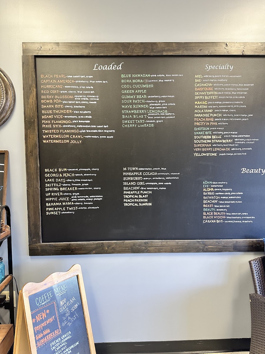 Herbalife South Tipton Nutrition menu board