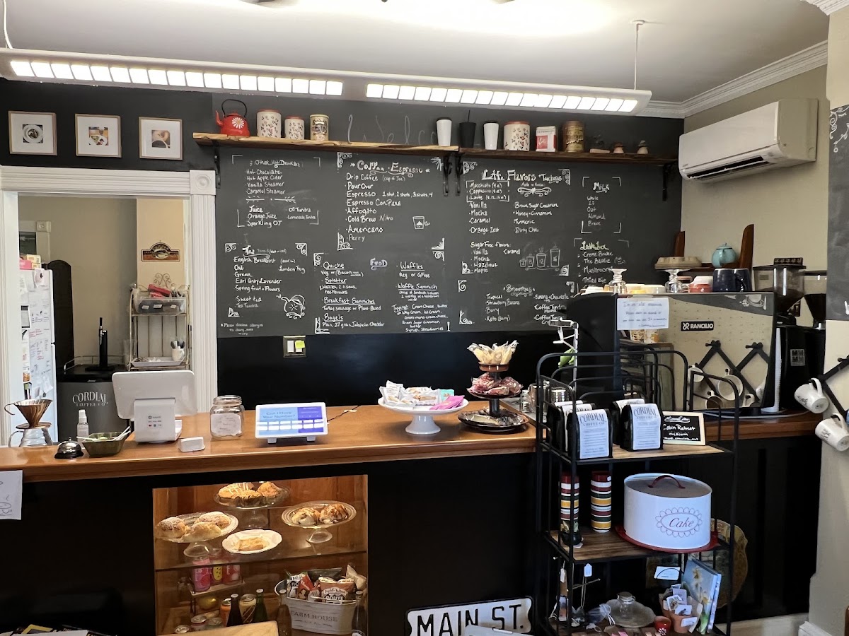 Half Past Moon Coffee Buzz menu board