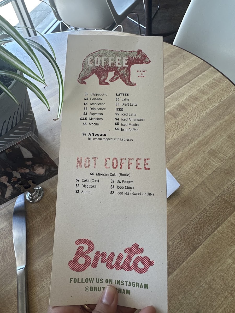 Bruto menu board