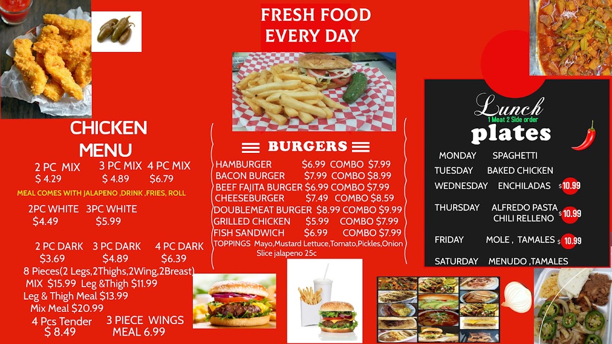 Ari Tacos menu board