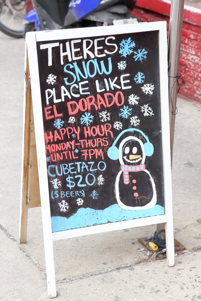 El Dorado menu board