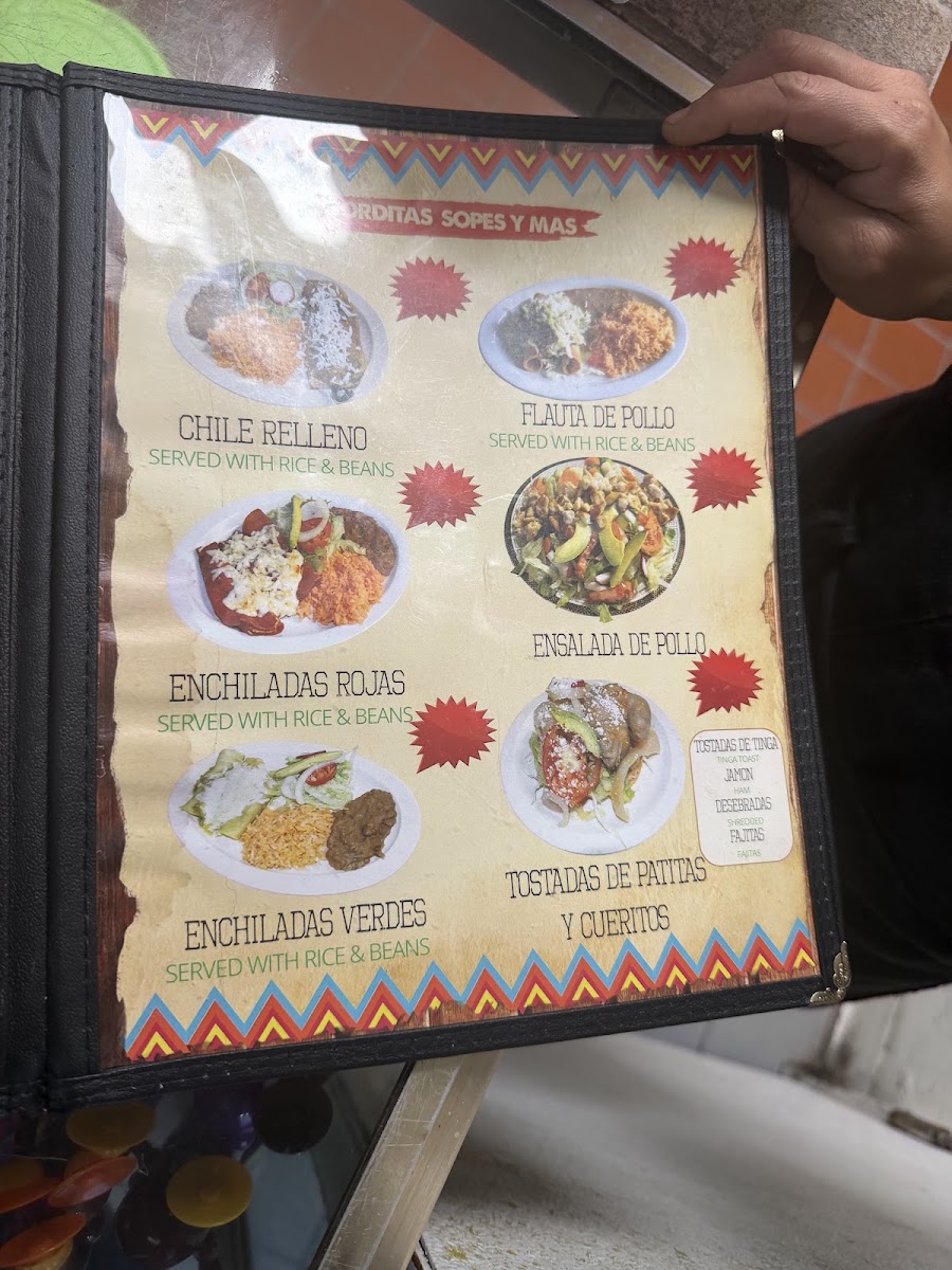 El Rinconcito Mexican Restaurant menu board