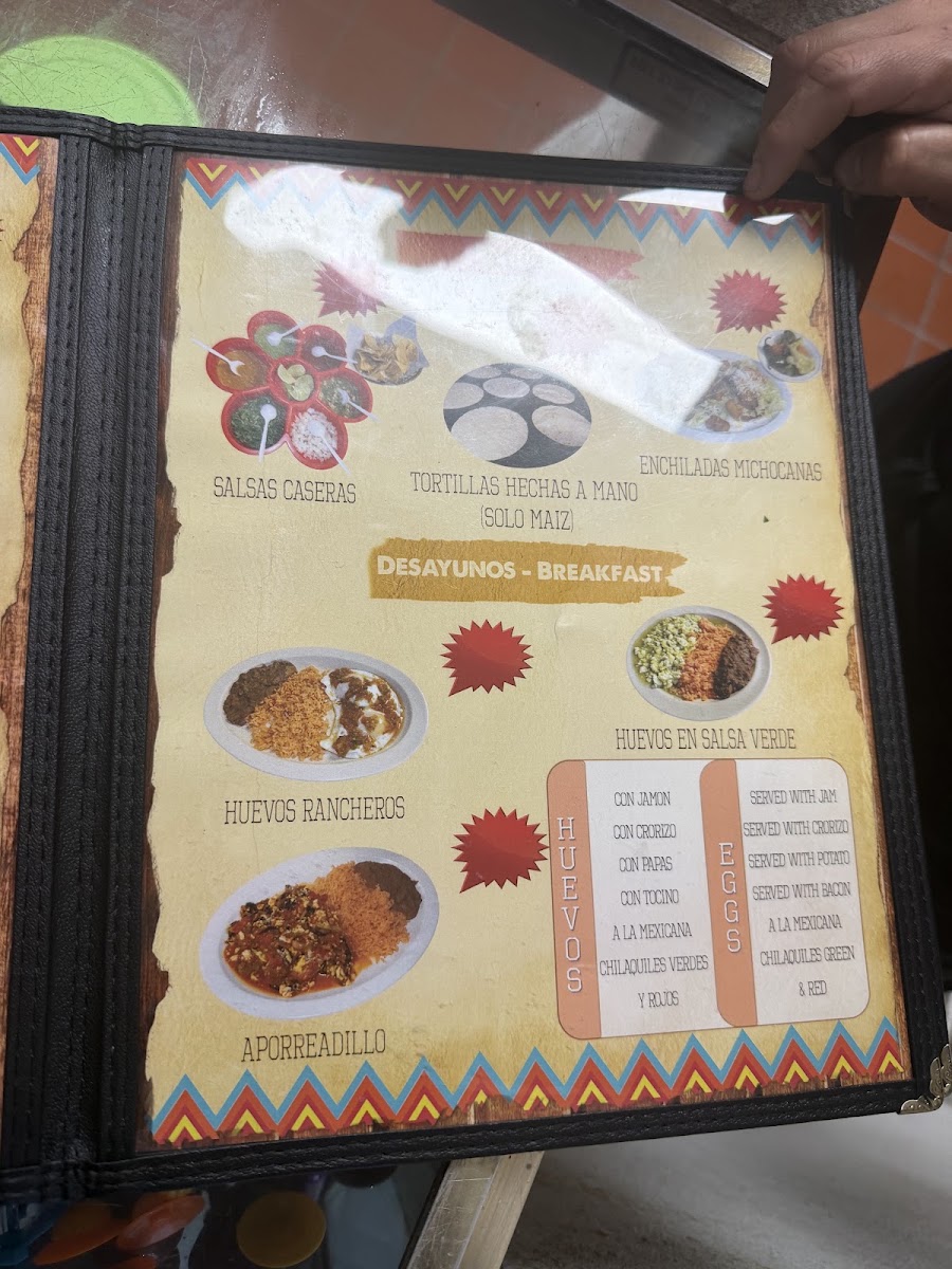 El Rinconcito Mexican Restaurant menu board