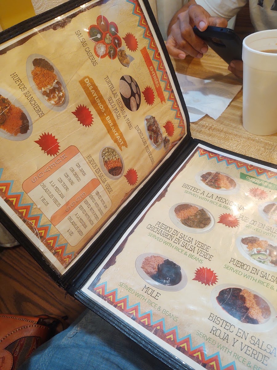 El Rinconcito Mexican Restaurant menu board
