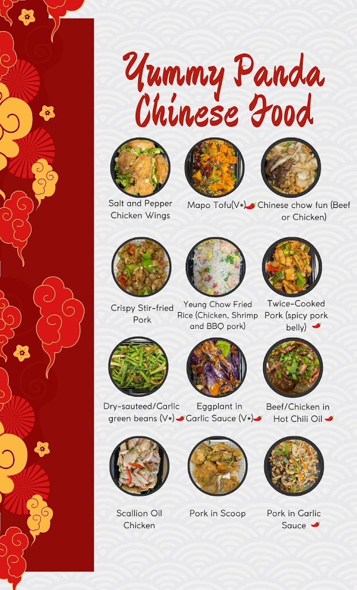 Yummy Panda menu board