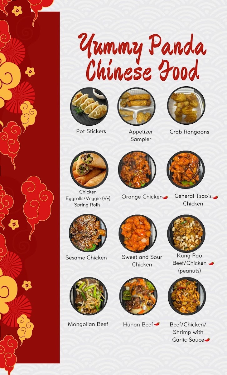 Yummy Panda menu board