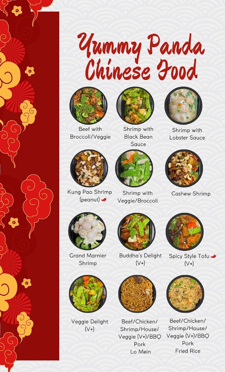 Yummy Panda menu board