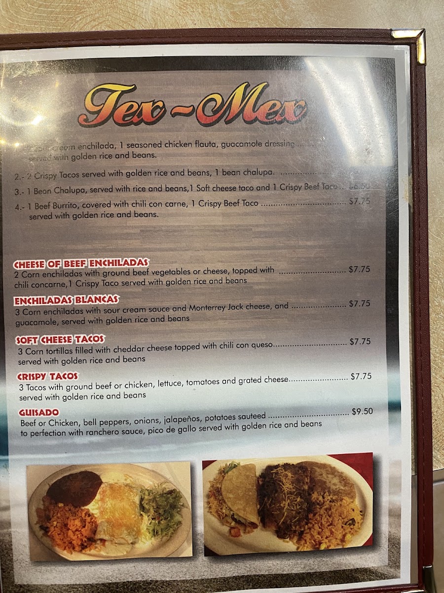 El Tiburón Seafood & Grill menu board