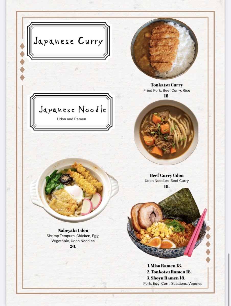 Le Resto: Sushi and Asian Fusion Cuisine menu board