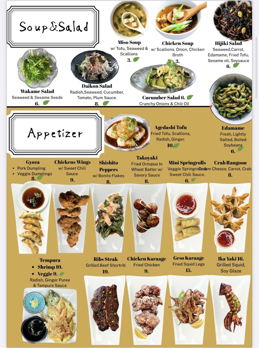 Le Resto: Sushi and Asian Fusion Cuisine menu board