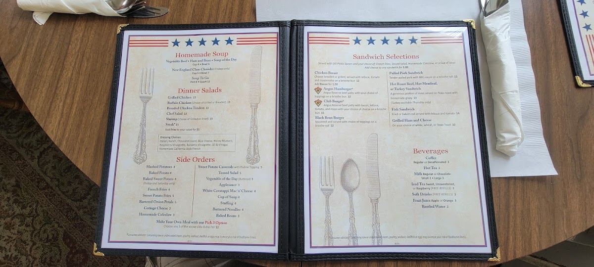 The Eagle of Waterford menu board