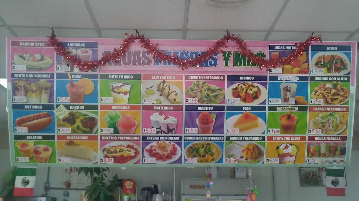 Taqueria Panchito menu board