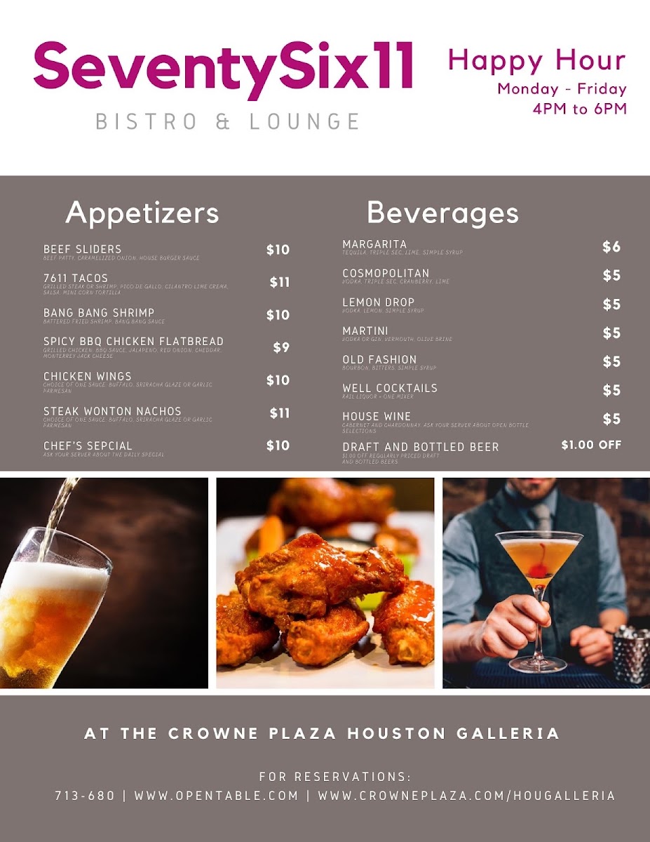 SeventySix11 menu board