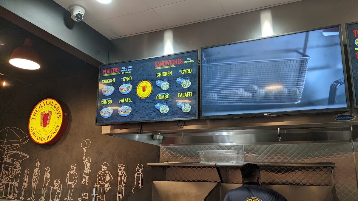 The Halal Guys menu board