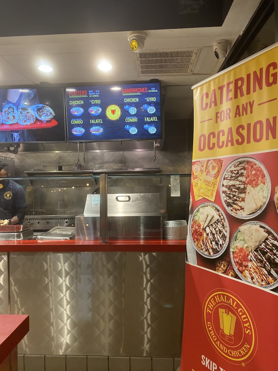 The Halal Guys menu board