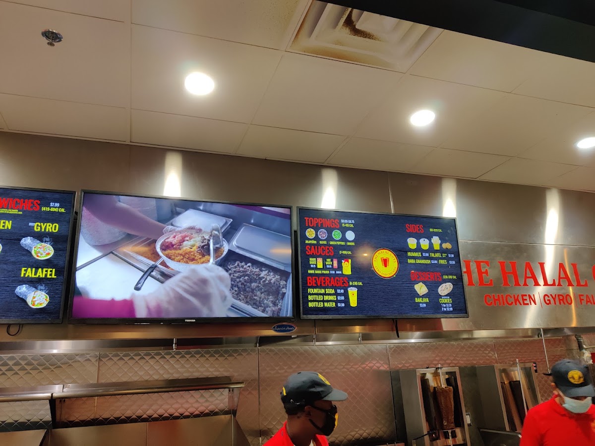 The Halal Guys menu board