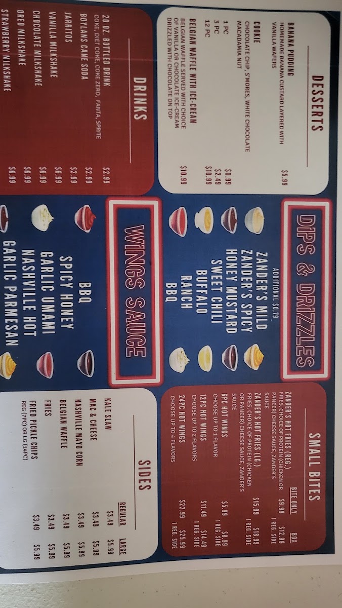 Sumah Hot Chicken menu board