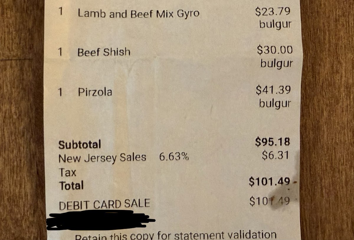 Sparta Mediterranean Cuisine & Pizza menu board