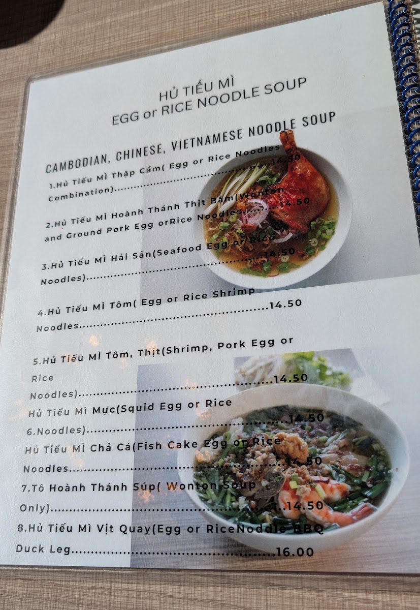 Gốc Vietnam Restaurant menu board
