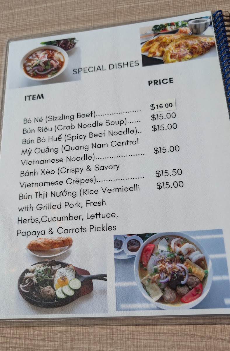Gốc Vietnam Restaurant menu board