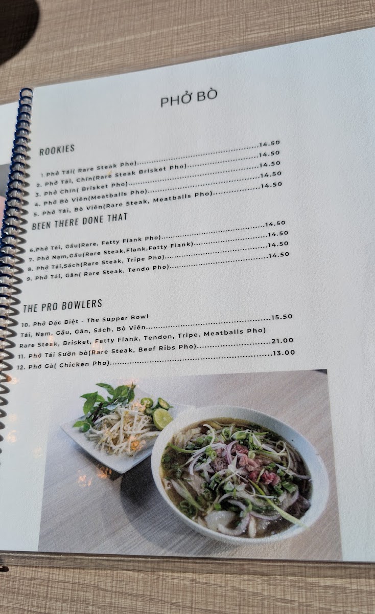 Gốc Vietnam Restaurant menu board