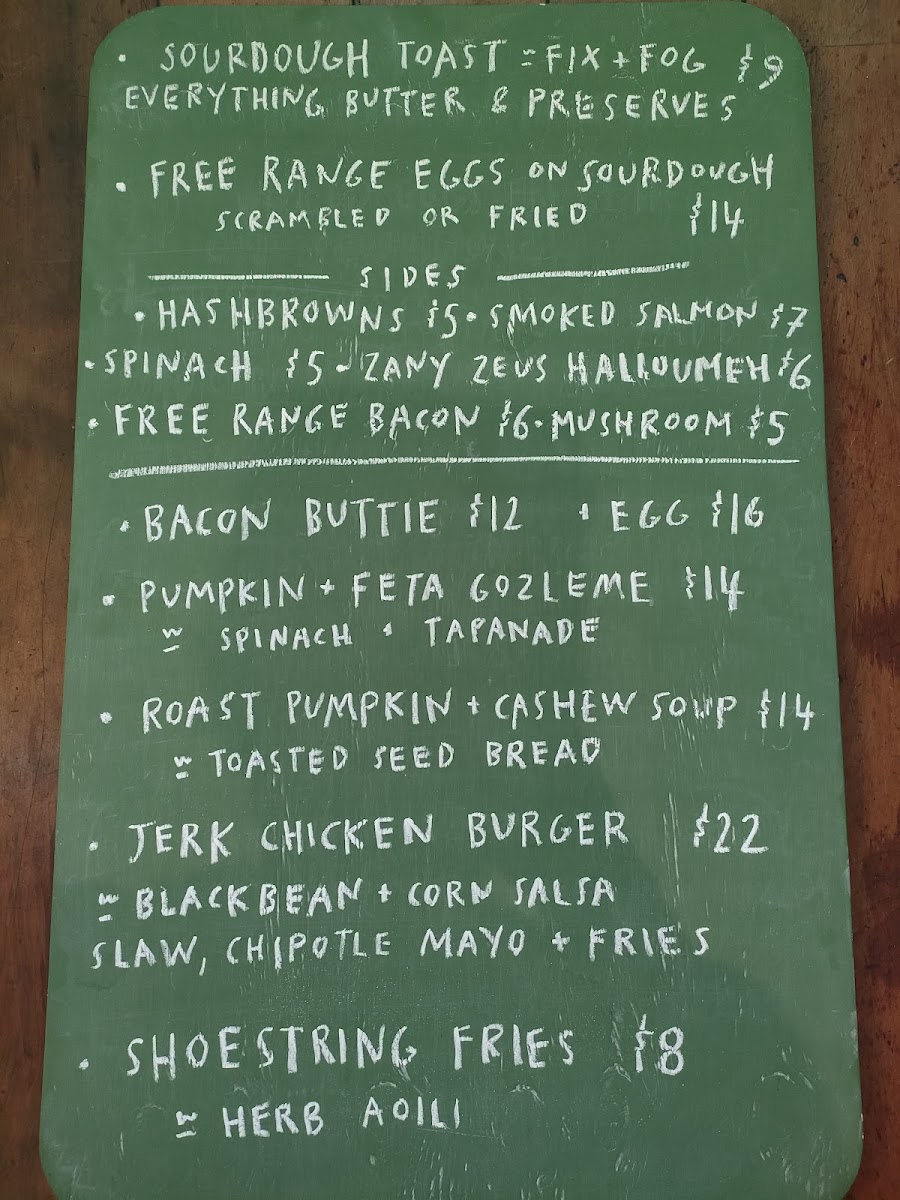 House of Good Fortune menu board