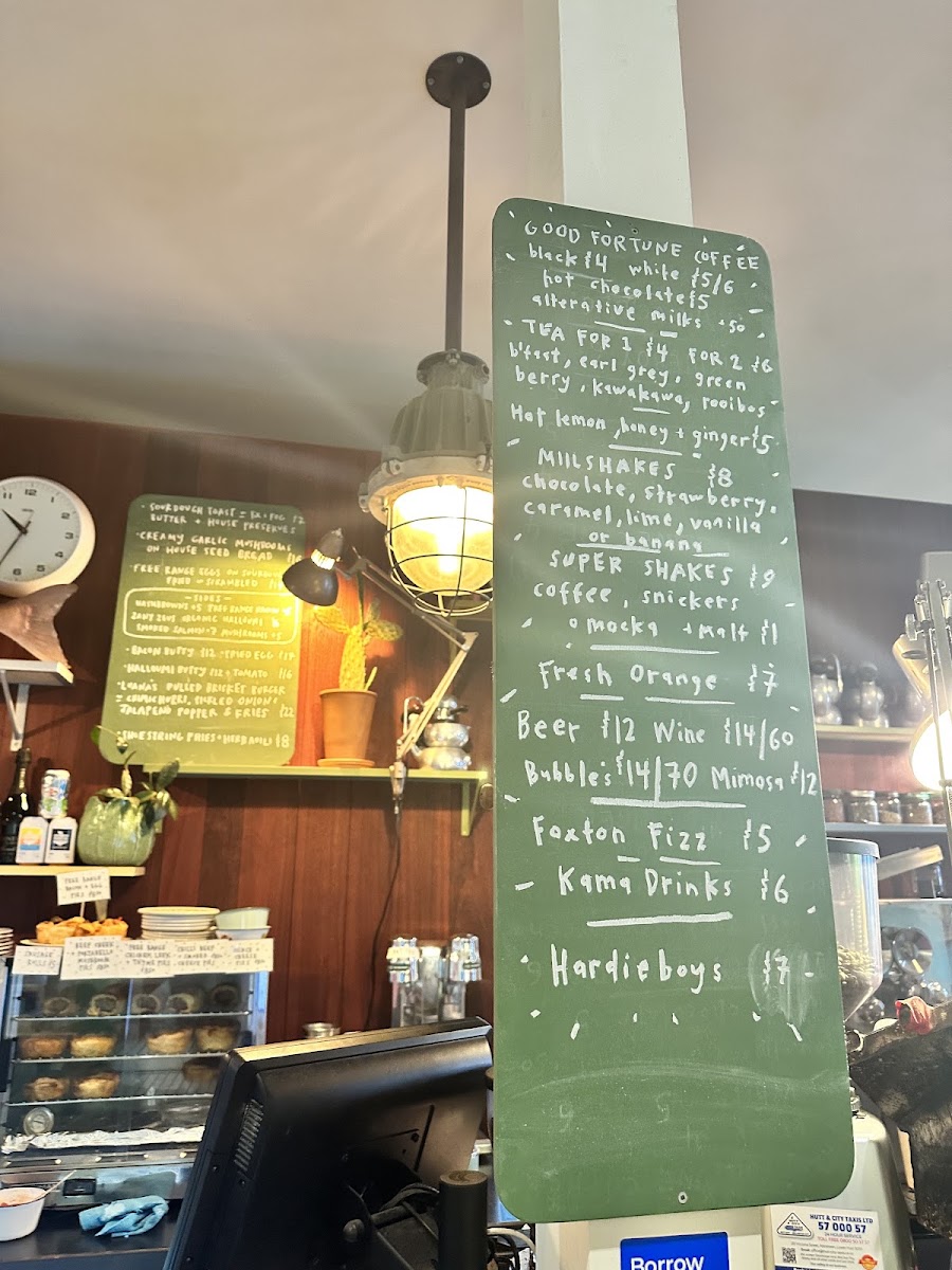 House of Good Fortune menu board