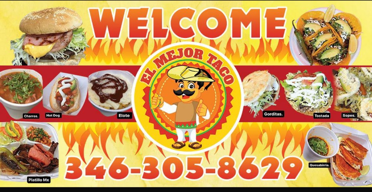 El Mejor Taco 2 Food Truck menu board