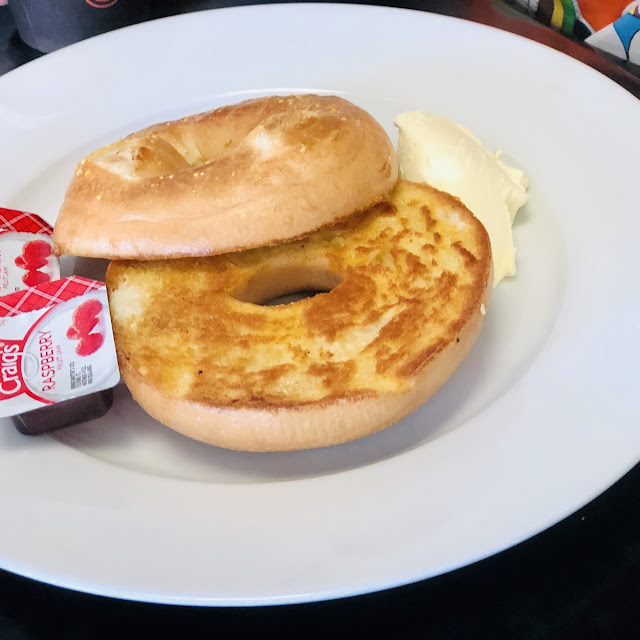 Bagel with Cream Cheese and Jam