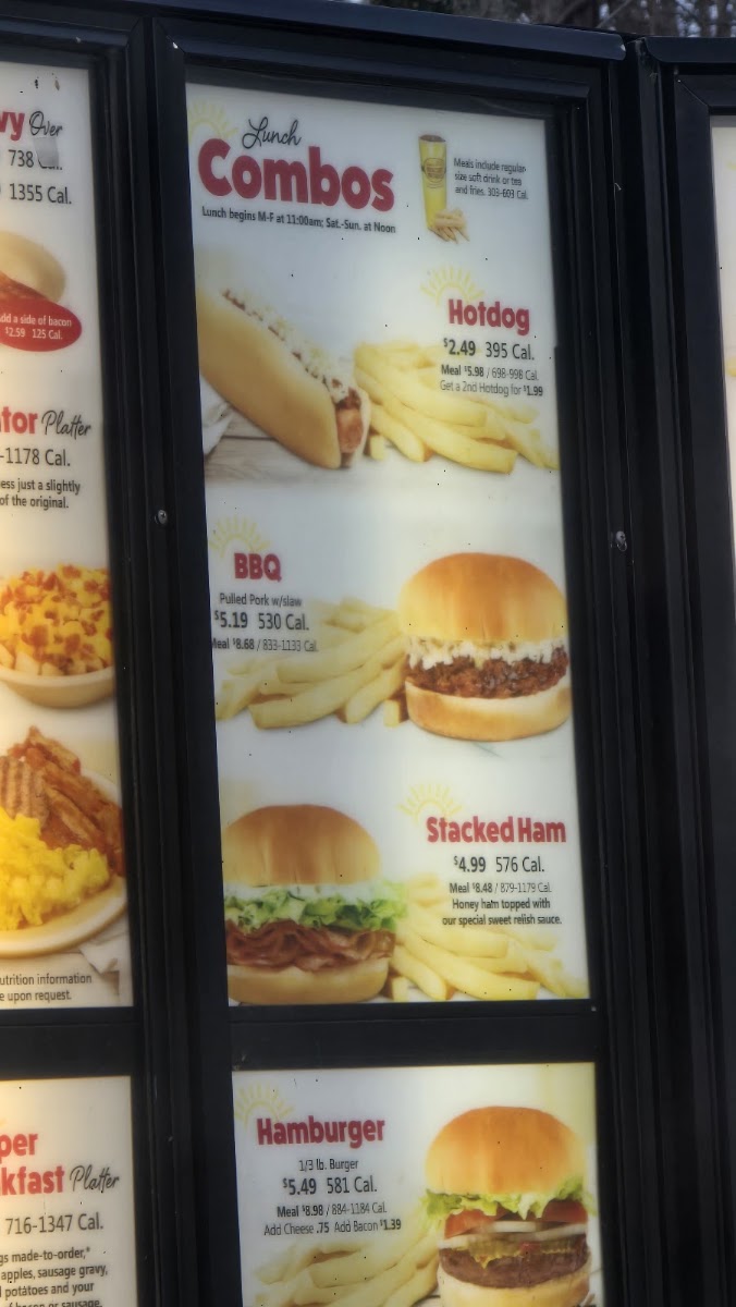 Tudor's Biscuit World menu board