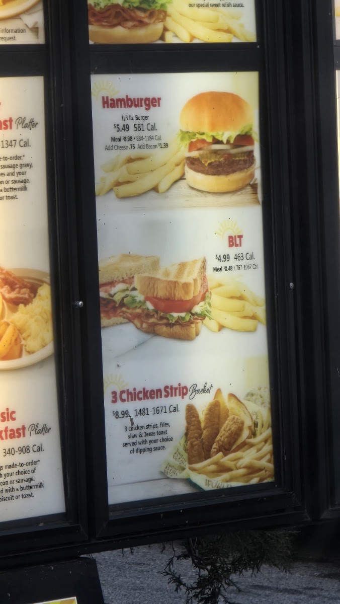 Tudor's Biscuit World menu board