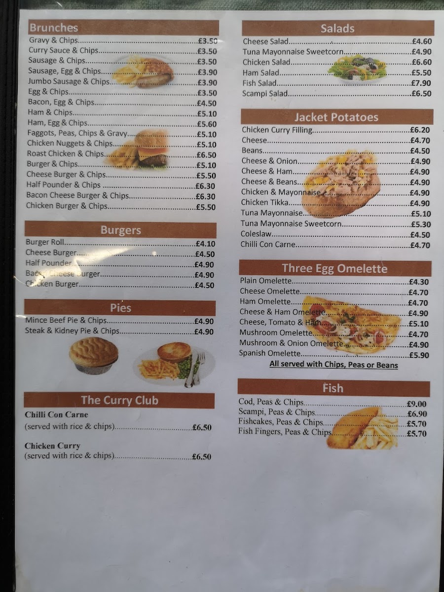 Cafe N Joy menu board