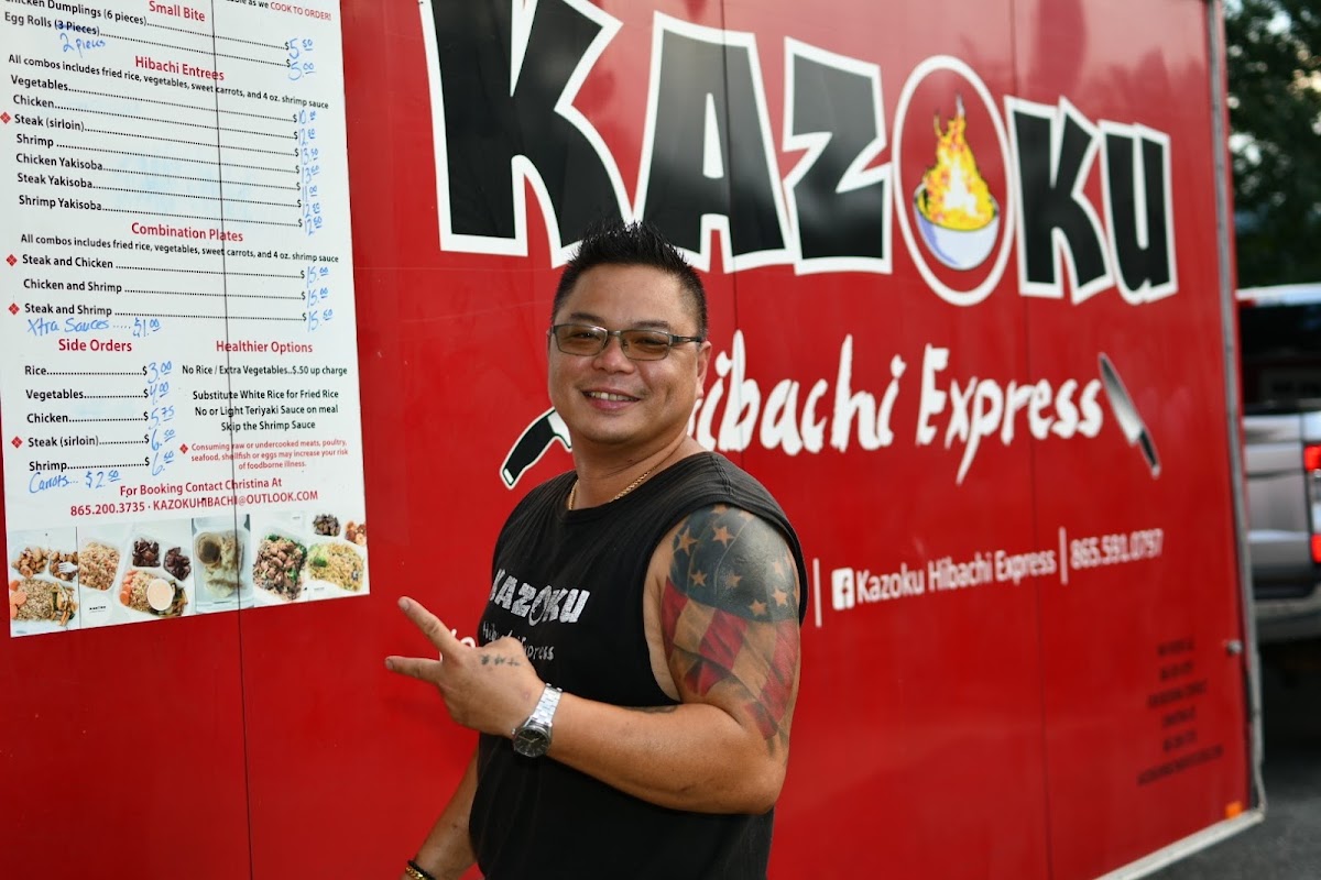 Kazoku hibachi express menu board