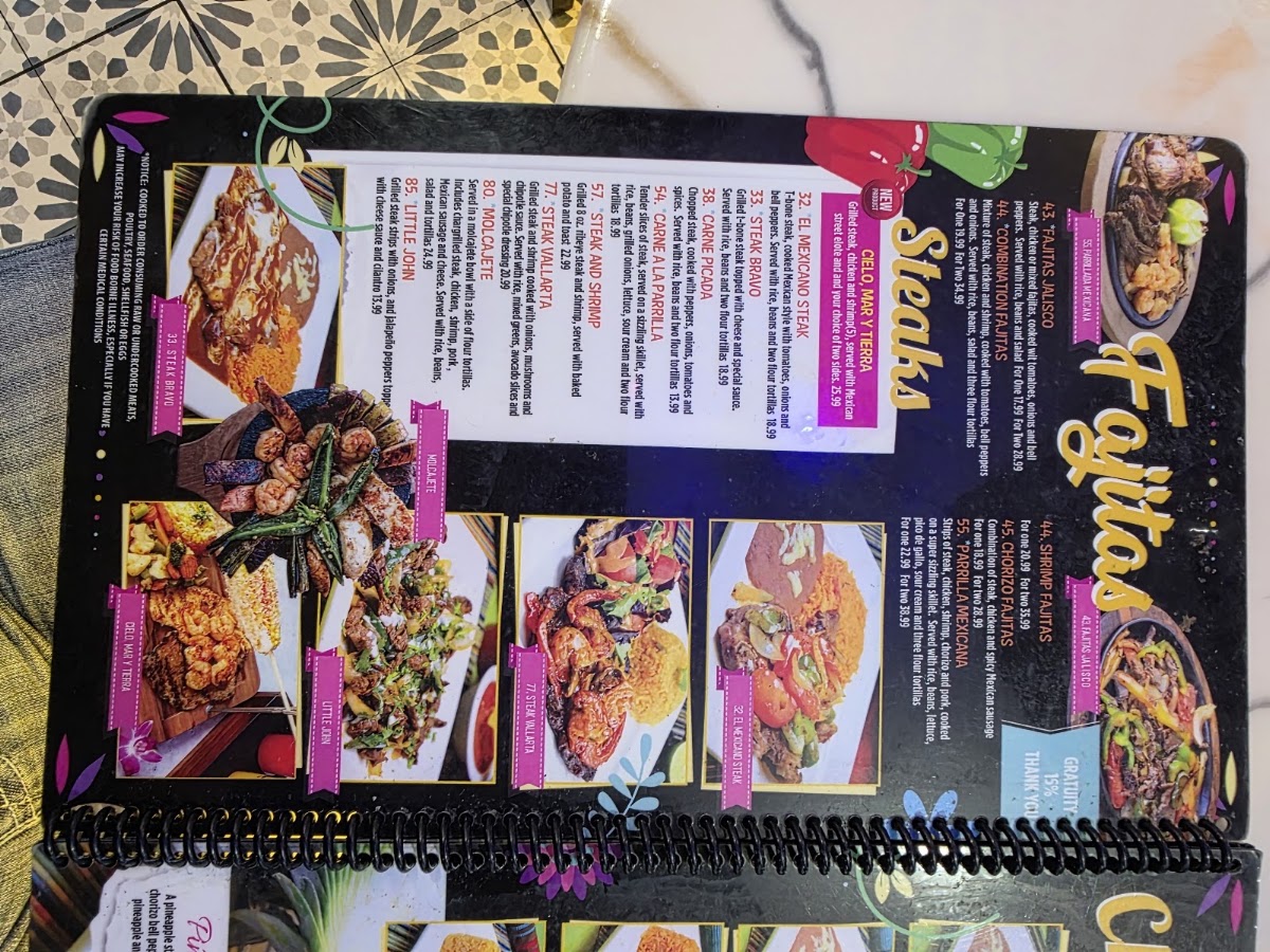 El Sombrero - Brookhaven menu board