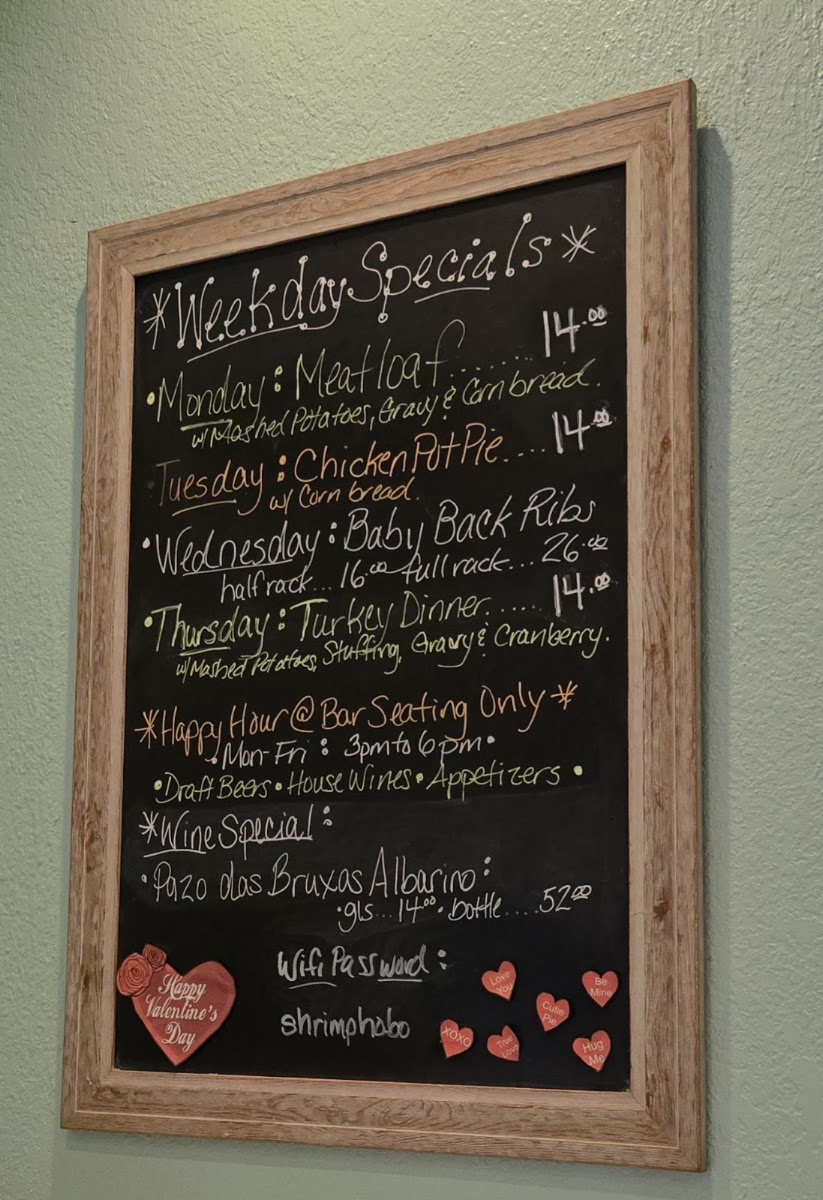 Hobo's Cafe menu board