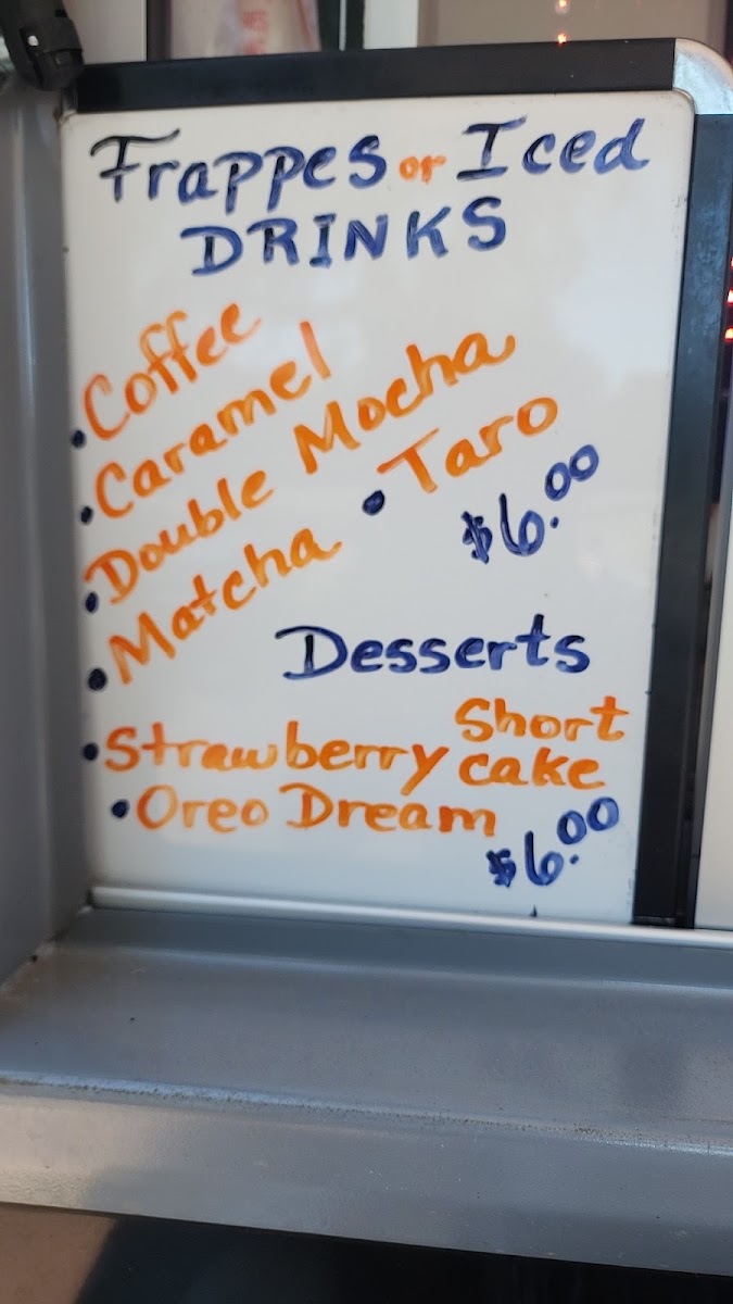 Cocina Xochitl menu board
