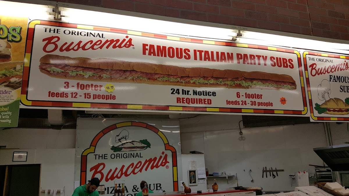 Original Buscemi's menu board