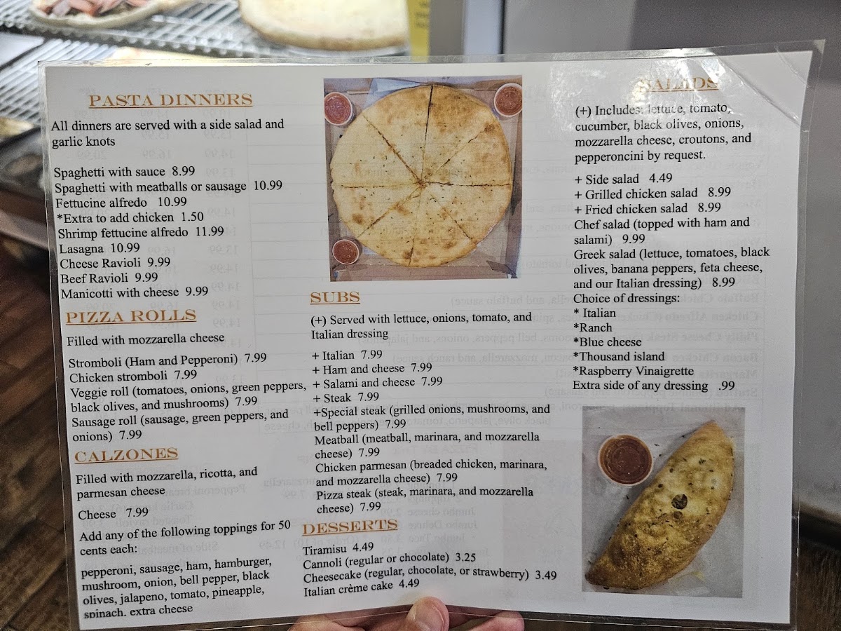 Taco Pizza menu board