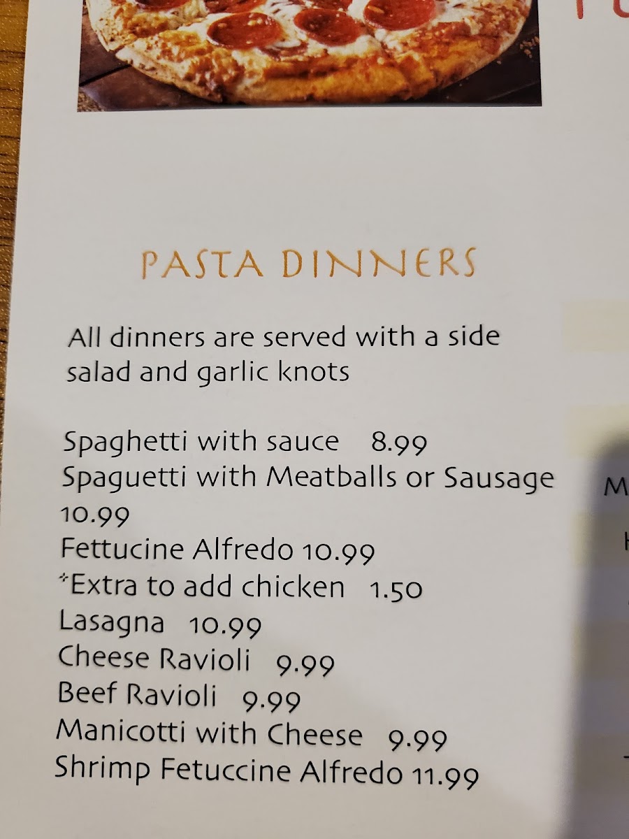 Taco Pizza menu board
