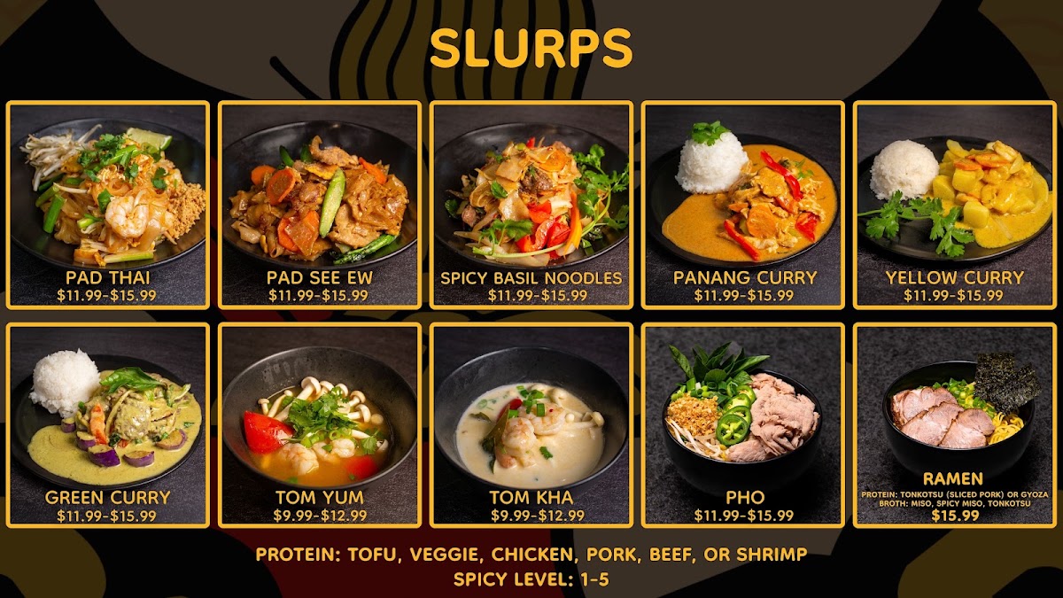 Slurp menu board