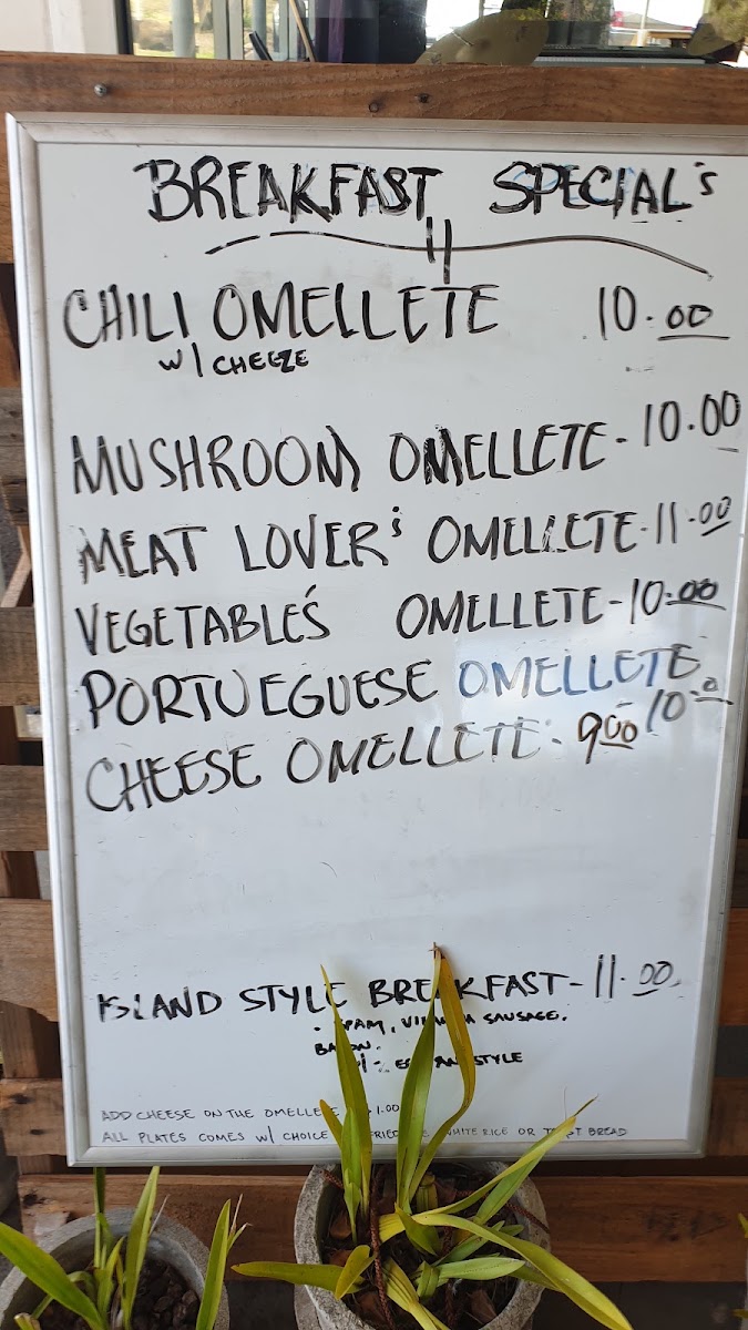 The Turn at Stella's Restaurant and Bar menu board