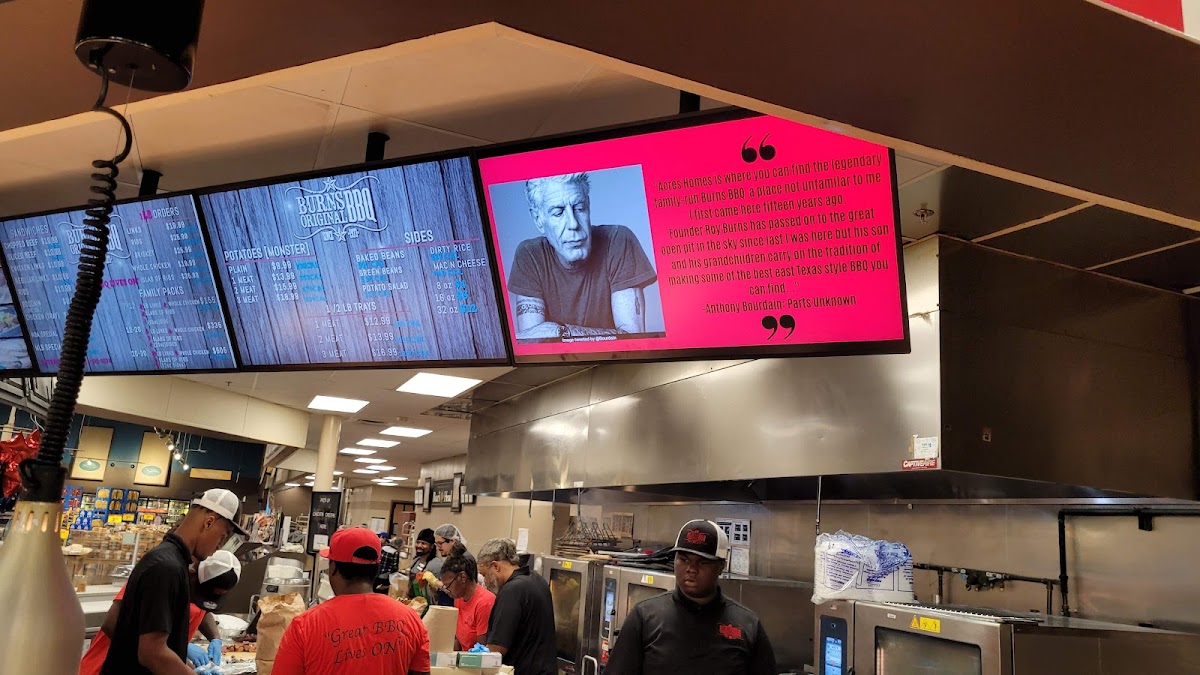 Burns Bistro menu board