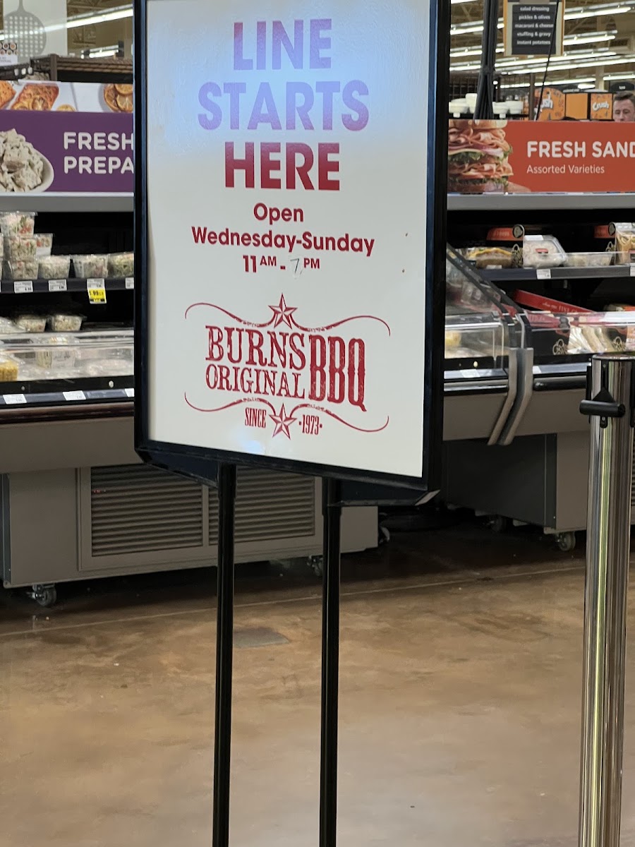 Burns Bistro menu board