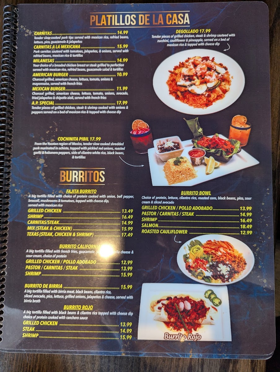 El Rey Tacos & Tequila menu board
