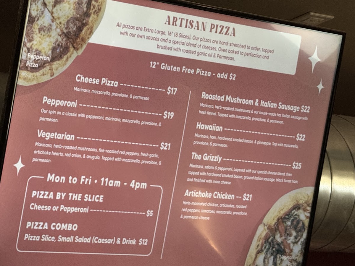 The Ridge Commons menu board