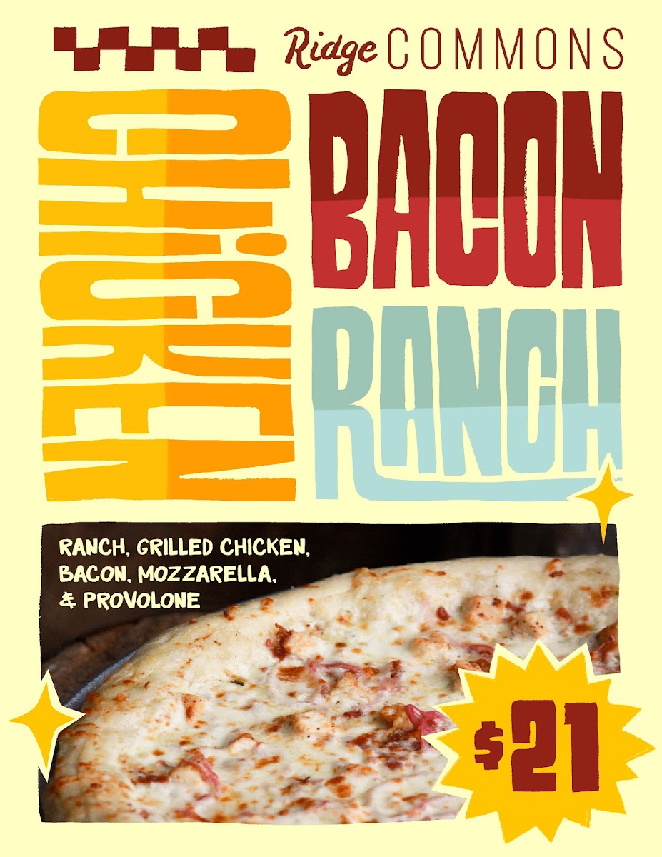 The Ridge Commons menu board