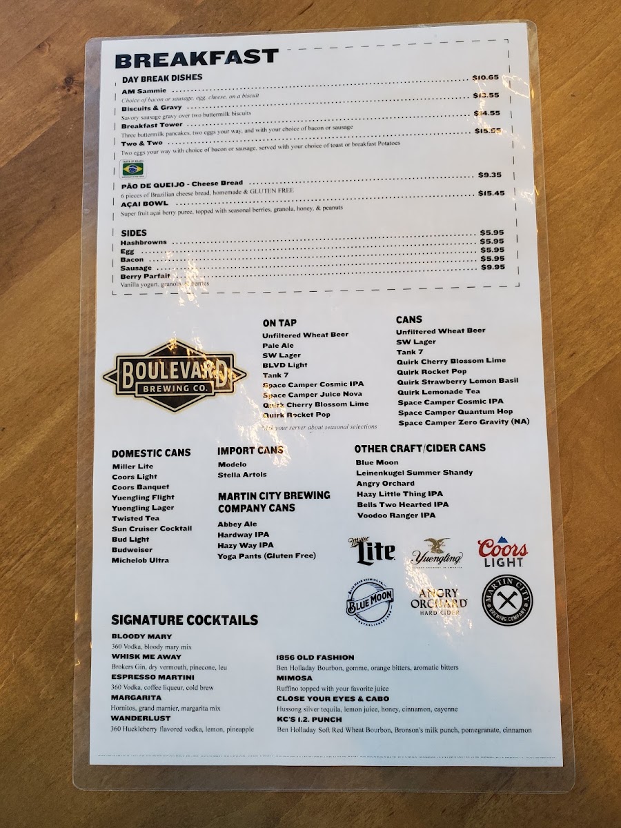 City Market Food Hall menu board