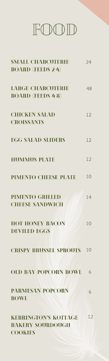 Hen House of Bay St Louis menu board