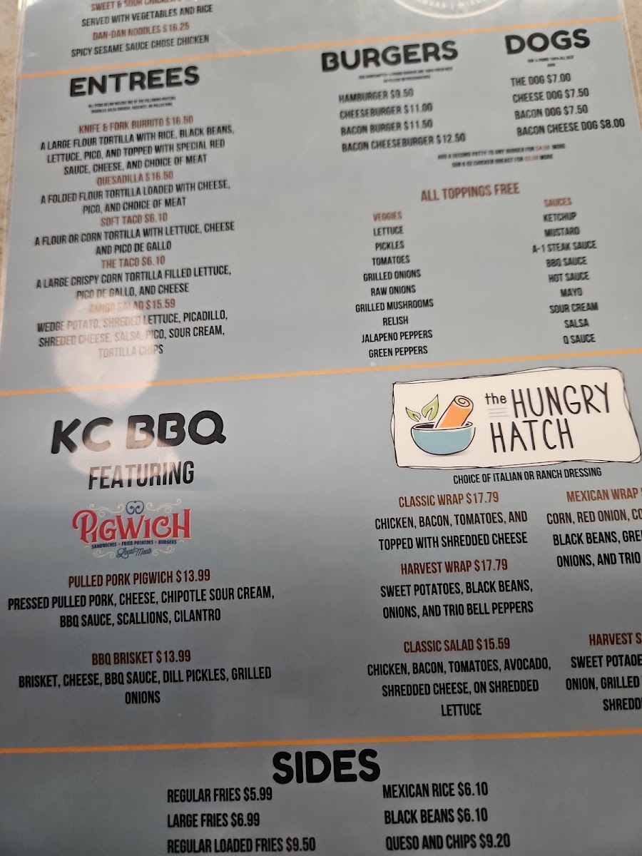 Made of KC Food Hall menu board