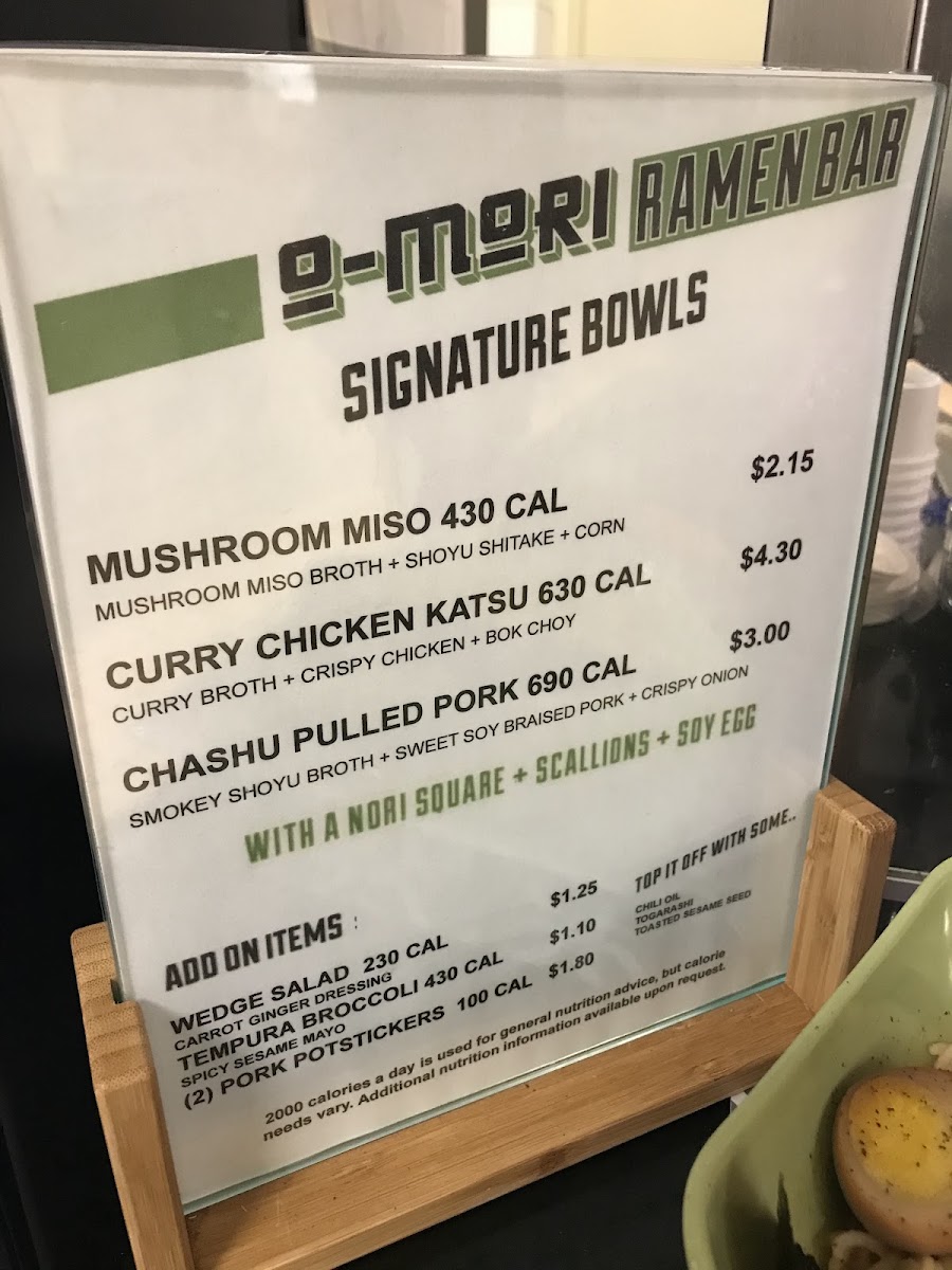 Hangar 97 - Dining Facility menu board